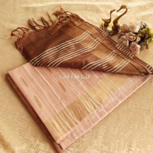 Blush Brown Cotton Silk Saree